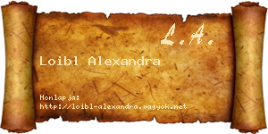 Loibl Alexandra névjegykártya